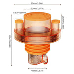 HASTHIP Self Closing Floor Drain Seal for Sink with Anti Odor & Anti Backflow | 3PCS Universal Adapter 50 75mm