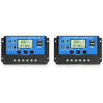 HASTHIP Solar Charge Controller for 12V 24V Lead Acid Battery with Dual USB & LCD Display | 20A Intelligent Regulator