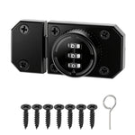 HASTHIP® Digital Door Latch, 3-Bit Secure Door Lock with Twist Knob, No-Drill/Screw-Mounted Design, Heavy-Duty Anti-Theft Metal Cabinet Lock