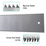 HASTHIP Hand Saw for Woodworking with 65cm SK5 Blade and Double Sided Serrated Teeth | Detachable Anti Slip Handle