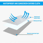 HASTHIP Top Load Washing Machine Cover 60×62×95cm with Roll Up Flap and Silver UV Resistant Protection