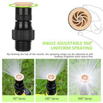 HASTHIP® 18PCS 360 Rotating Garden Water Sprinkler Set for Lawn Outdoor Automatic Adjustable Irrigation ABS Durable Quick Connect Easy Install Uniform Watering Yard Cooling
