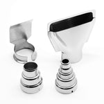 HASTHIP® Kit de Boquillas para Pistola de Calor 4 Piezas,Boquillas Aire Caliente Acero Inoxidable 35-40mm,Conicas y Reflectoras Accesorios Estación Soldadura y Reparación
