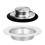 HASTHIP Kitchen Sink Stopper and Strainer Set for 4.3 in Drains with Rubber Seal | Stainless Steel