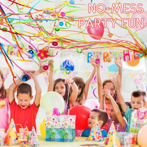 HASTHIP® 10Pcs Red Hand Throw Confetti Paper Streamers,Pull Ring Ribbon Pull Flower Spray For Anniversary,Party Popper for Celebration and Party Birthday Decor Supplies Decor