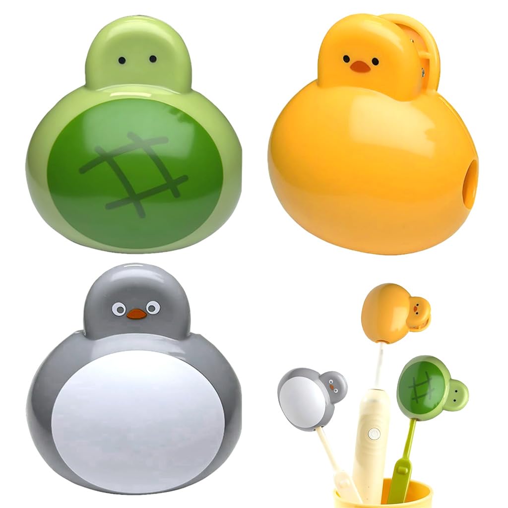 HASTHIP Toothbrush Cover Case for Travel with Dustproof Clip Design 3pcs | Kids & Adults