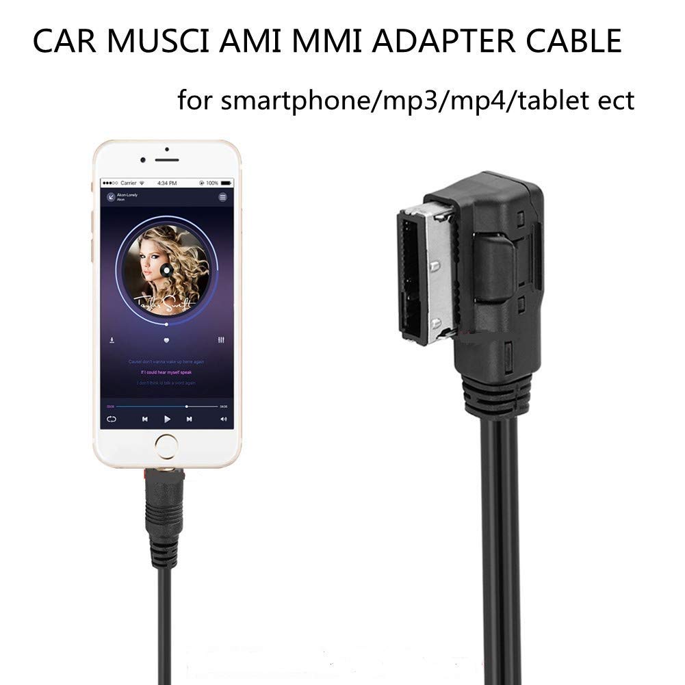 Media Music Interface AMI MMI 3.5mm Audio AUX Adapter Cable for Audi A3A4A5A6A8Q5Q7R8TT(1.5M)