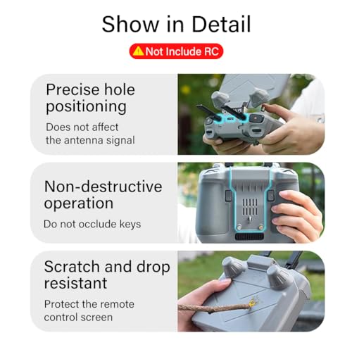HASTHIP® ZORBES Sun Visor Protection Case for DJI Mini 4 Pro RC, Anti-Glare Sunshade with Control Handle Cover and Anti-Scratch Screen Protector, Quick Snap-On, Not Include Remote Controller