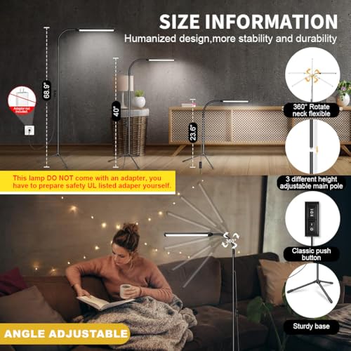 HASTHIP® 68" Led Floor Lamp for Eyelash Extensions