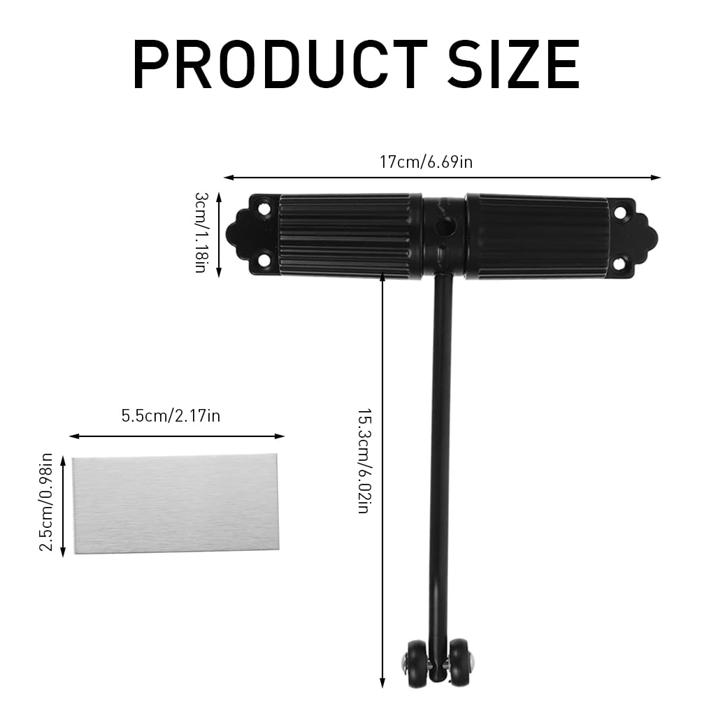 HASTHIP Door Closer for Wooden and Metal Doors with Adjustable Spring | Zinc Alloy Black 60 kg