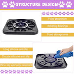 HASTHIP® Dog Slow Feeder Bowl, 3-in-1 Pet Feeding Toy with Rotating Nail Grinder Disc & Cat Scratch Pad, Portion Control Feeder for Healthy Digestion and Preventing Choking