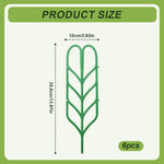 HASTHIP Plant Trellis for Climbing Plants with Connectable Design 6Pcs 10x35cm | Leaf Pattern Support
