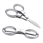 HASTHIP Folding Scissors for Travel and Home Use with Retractable Design | 2pcs Stainless Steel Blades