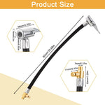 HASTHIP® APEX PERFORMANCE PRODUCTS Flexible Rubber Tire Iator Extension Hose with Built-In Deflation Valve & Quick-Connect Fitting, Universal Air Chuck Adapter for Car, Motorcycle, Bike, Durable