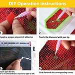 HASTHIP® Diamond Painting Kit for Adults Kids DIY Canvas Flowers Art Kits Suitable Home Leisure and Wall Decoration Gift 12x16inch 3PCS