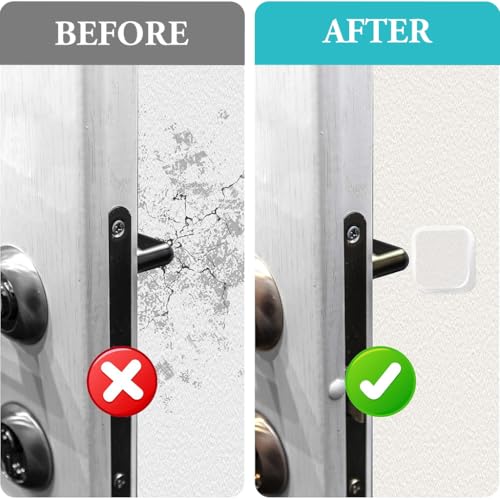 HASTHIP® Silicone Door Stopper Self Adhesive Wall Protector 1.57 Inch Door Knob Stopper Noise Reduction Bumper for Home Office Bathroom Doors