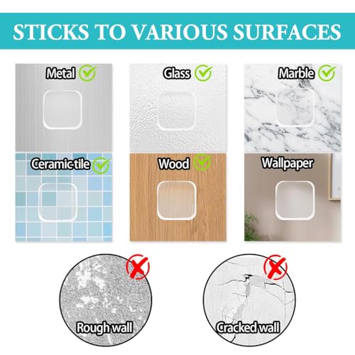 HASTHIP® Silicone Door Stopper Self Adhesive Wall Protector 1.57 Inch Door Knob Stopper Noise Reduction Bumper for Home Office Bathroom Doors