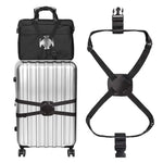 HASTHIP Luggage Straps for Travel Suitcases featuring Quick Release Buckles and Adjustable Polyester Bands | 2Pcs Black Set
