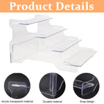 HASTHIP Acrylic Display Rack for Figures Collection with 4 Layer Stepped Design | Transparent Organizer