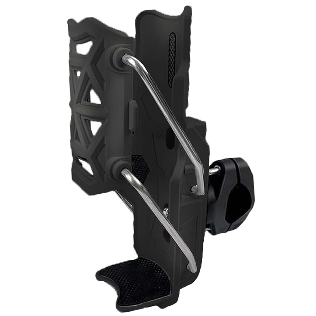HASTHIP® STHIRA Soporte para Botella de Agua de Motocicleta, Portabotellas Plegable Adaptativo, Nylon Duradero, Diseño Giratorio de 360°, Accesorio para Bicicleta y Moto
