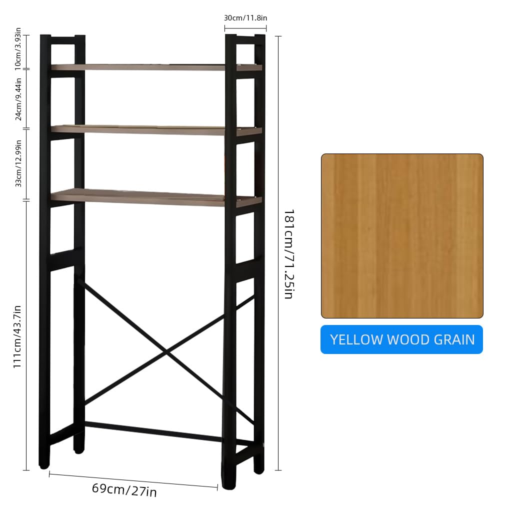 HASTHIP Washing Machine Storage Rack for Laundry Room with 3 Layer Shelves and Adjustable Feet