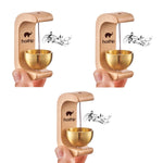 HASTHIP Beech Wooden Door Chime for Home with Brass Bell and Magnetic Mount | 3 PCS