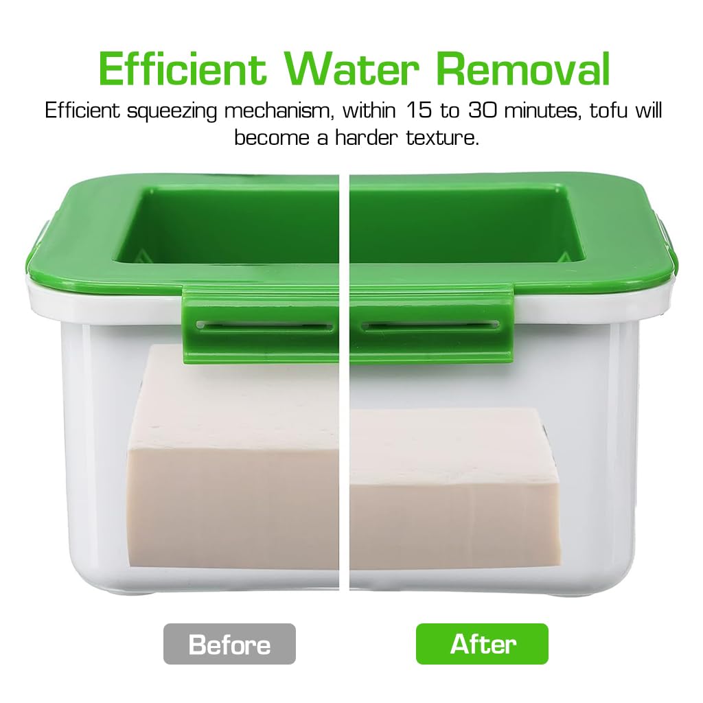 HASTHIP® Tofu Press Drainer Water Remover Food Grade Making Tools Homemade Quick Excessive Removal Easy for Within 4.5x3.78x1.77 inch Dish Washer Safe 3PCS