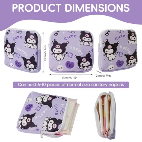 HASTHIP® 2Pcs Small Pouches for Women Girls, Sanitary Pads Travel Pouch