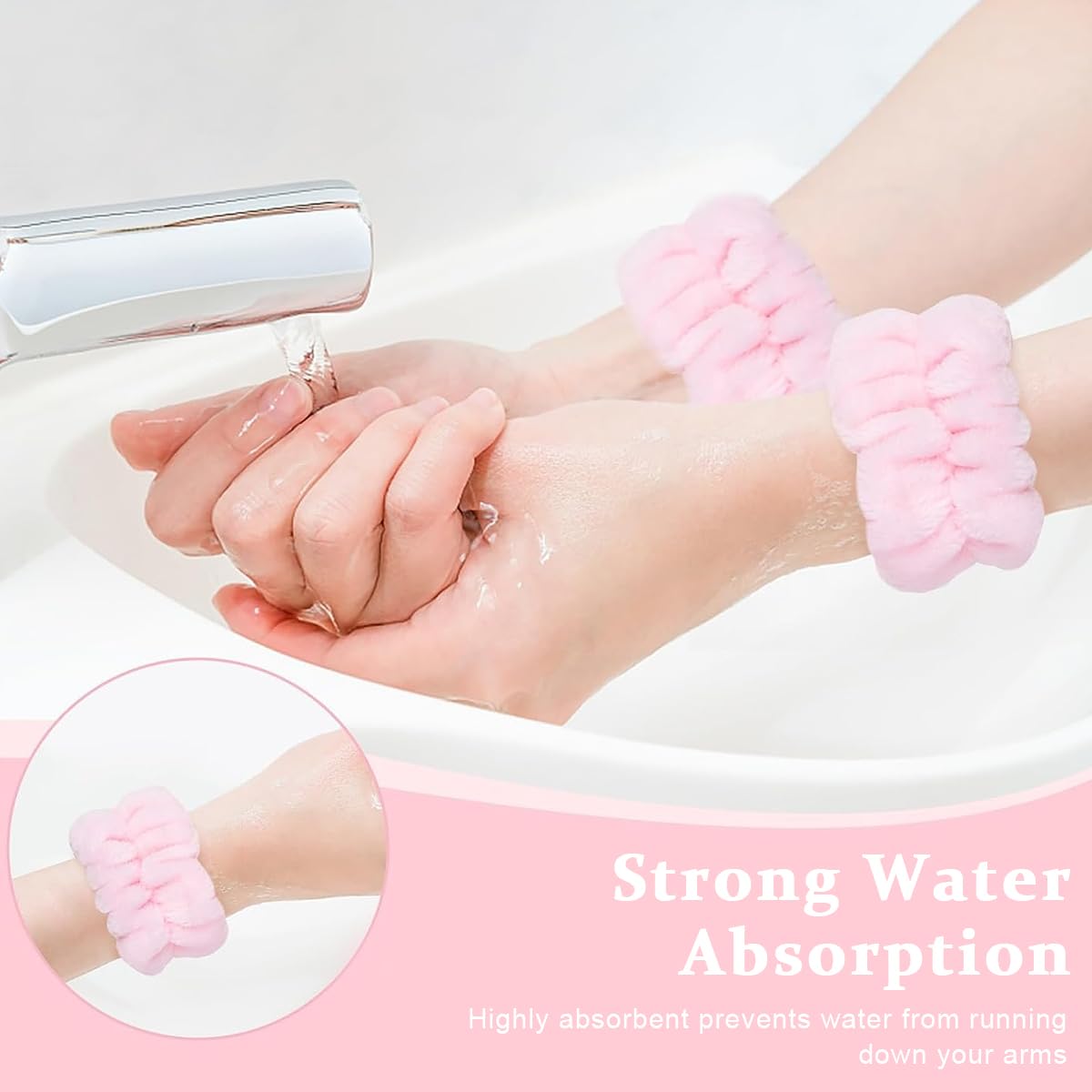 HASTHIP Spa Headband and Wristband Set
