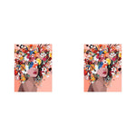 HASTHIP® Diamond Painting Kit for Adults Kids Art Kits DIY Canvas Flowers Painting Suitable Home Leisure Wall Decoration Gift 12x16inch 2PCS