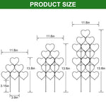 HASTHIP Metal Garden Trellis for Climbing Plants featuring Heart Shaped Grid Design | 3 Pack