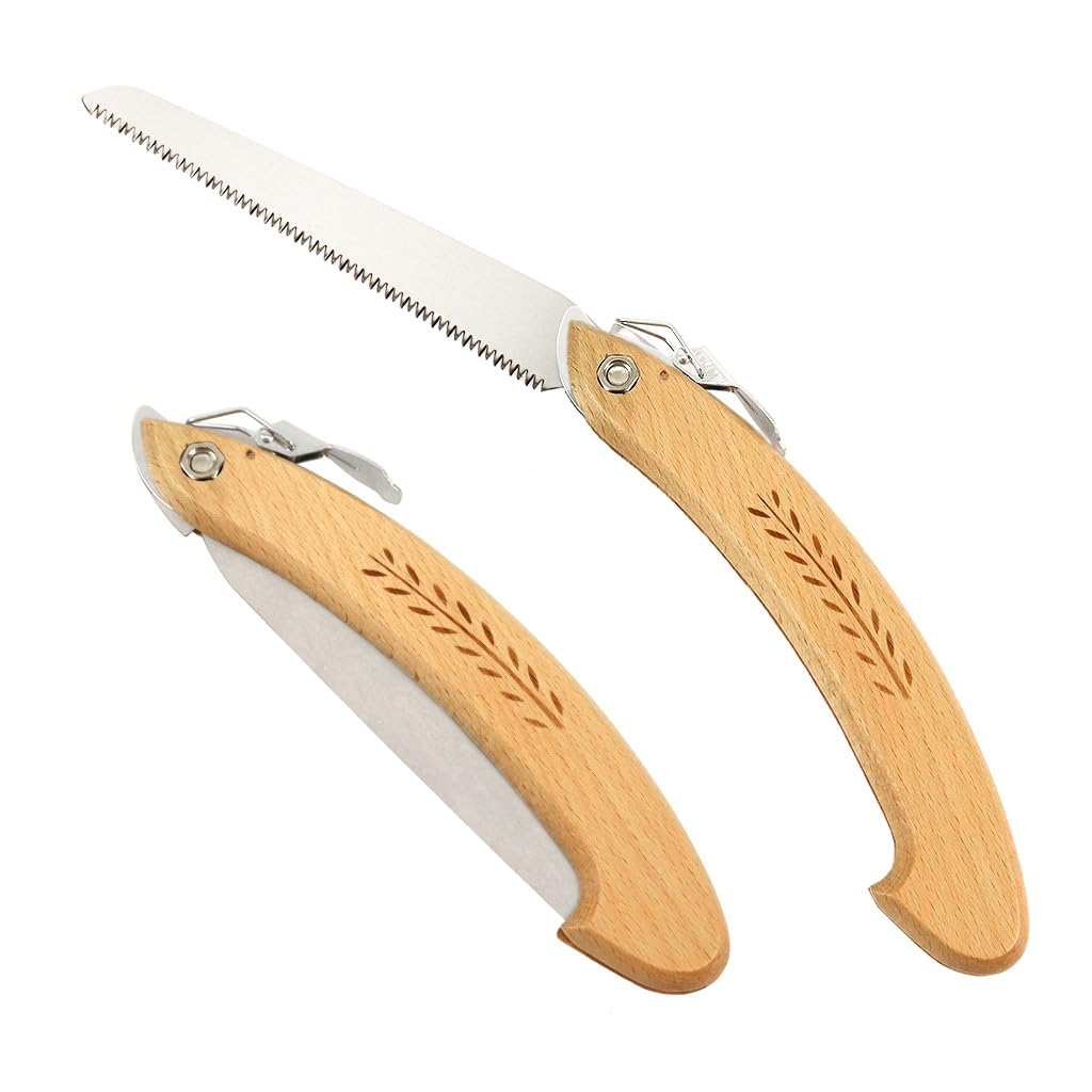 HASTHIP Folding Pruning Saw for Gardening and Camping with Beech Handle & Safety Lock