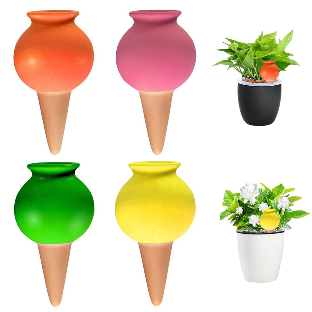 HASTHIP Drip Irrigation Kit for Pots with Porous Ceramic Watering Device 4pcs | Automatic Plant Care
