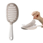 HASTHIP® Cepillo para el Cabello Autolimpiante,Cepillo Desenredante con Cerdas Suaves para Cabello Seco y Mojado,Ideal Mujeres Hombres y Niños Estilo Antiestático Masaje del Cuero