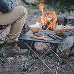 HASTHIP® Camping Table Foldable Table 39.5*34.5cm Aluminum Top for Outdoor Cooking, Hiking, Travel, Picnic, Sturdy Constructed Camping Table with Storage Bag