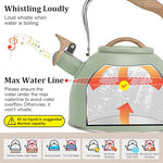 HASTHIP® 3L Stainless Steel Tea Kettle, Whistling Hot Water Pot for Stove and Induction, Anti-Scald Handle, Coffee & Tea Maker for Kitchen, Camping, RV