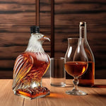 HASTHIP® Whiskey Decanter Set Eagle Glass Bottle with Stopper, 750ml Lead-Free Crystal Liquor Dispenser for Scotch, Bourbon, Vodka, Cognac & Wine, Unique Gift for Men, Home Bar Accessories