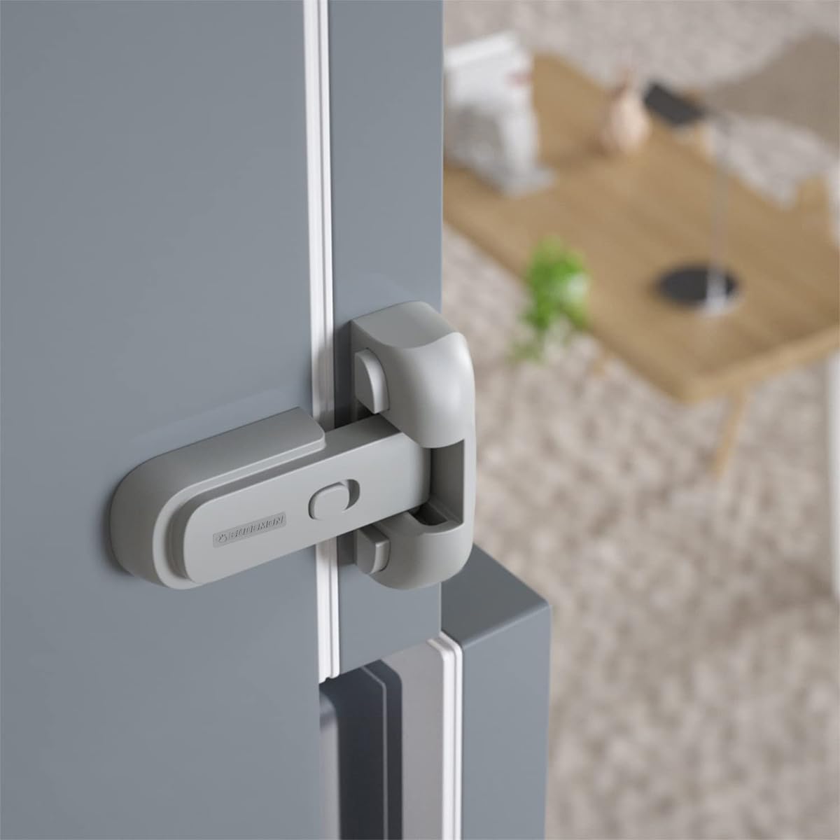 HASTHIP® Fridge Locks Child Proof Baby Proofing Products Easy Cabinet Door Lock Baby Safety Products Refrigerator Single Door Self-Adhesive Fridge Lock Kitchen Accessories Items