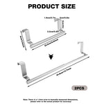 HASTHIP Towel Holders for Kitchen and Bathroom with 22.7–37.7cm Adjustable Telescopic Bar | Stainless Steel No Drill Over Door Rack