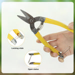 HASTHIP Garden Scissors for Pruning and Harvesting with Spring Loaded Mechanism and Rubberized Handle