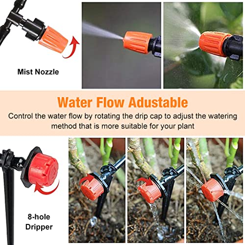 HASTHIP® Drip Irrigation Kit for Home Garden 30 Plants with 30m Adjustable Micro DIY Accessories Heavy Duty for Pot Install PCS