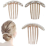 HASTHIP® 3 pinzas para el pelo con forma de perla