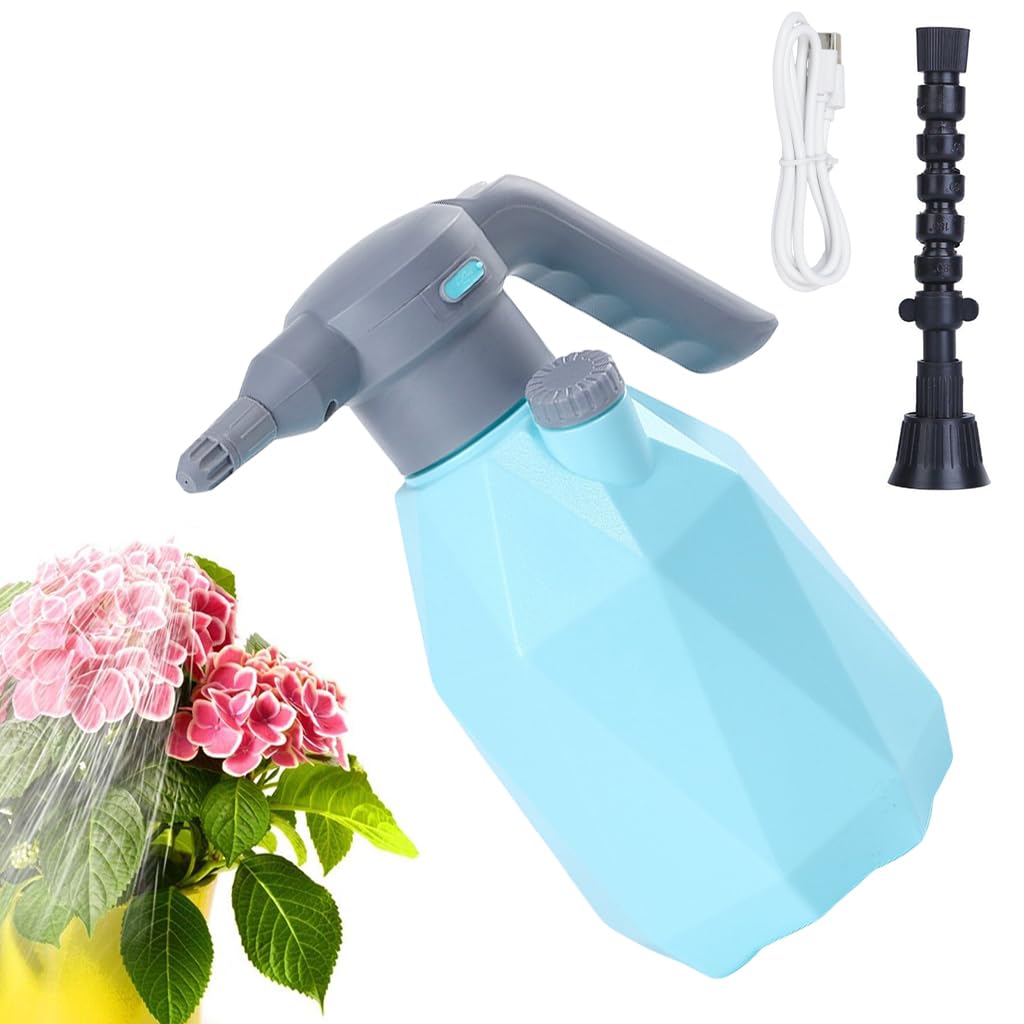 HASTHIP Electric Watering Spray Pump for Plants with 2L Tank and Dual Spray Nozzle | USB Rechargeable