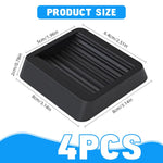 HASTHIP Caster Wheel Pads for Office Chairs and Furniture featuring 3.14 in Grooved Rubber | Non Slip Floor Protection