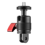 HASTHIP® Adaptador de Montaje para Cámara de Acción, Montura Vertical y Giratoria 90° de Aluminio con Tornillo 1/4''-20 Compatible con GoPro Hero 13/12/11/10/9/8, Insta360 X5/X4/X3 y Osmo Action