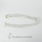 HASTHIP Macrame Plant Hanger for Indoor and Outdoor Decor with Metal Loop Ring | Cotton Woven Tassel Style