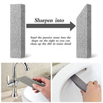 HASTHIP® 2PC Pumice Stone Scrubber, Pumice Stone for Foot Scrub Remove Toilet Bowl Hard Water Rings, Calcium Buildup and Rust Suitable for Cleaning Toilet, Bathroom, Kitchen Sink, Grill(Gray