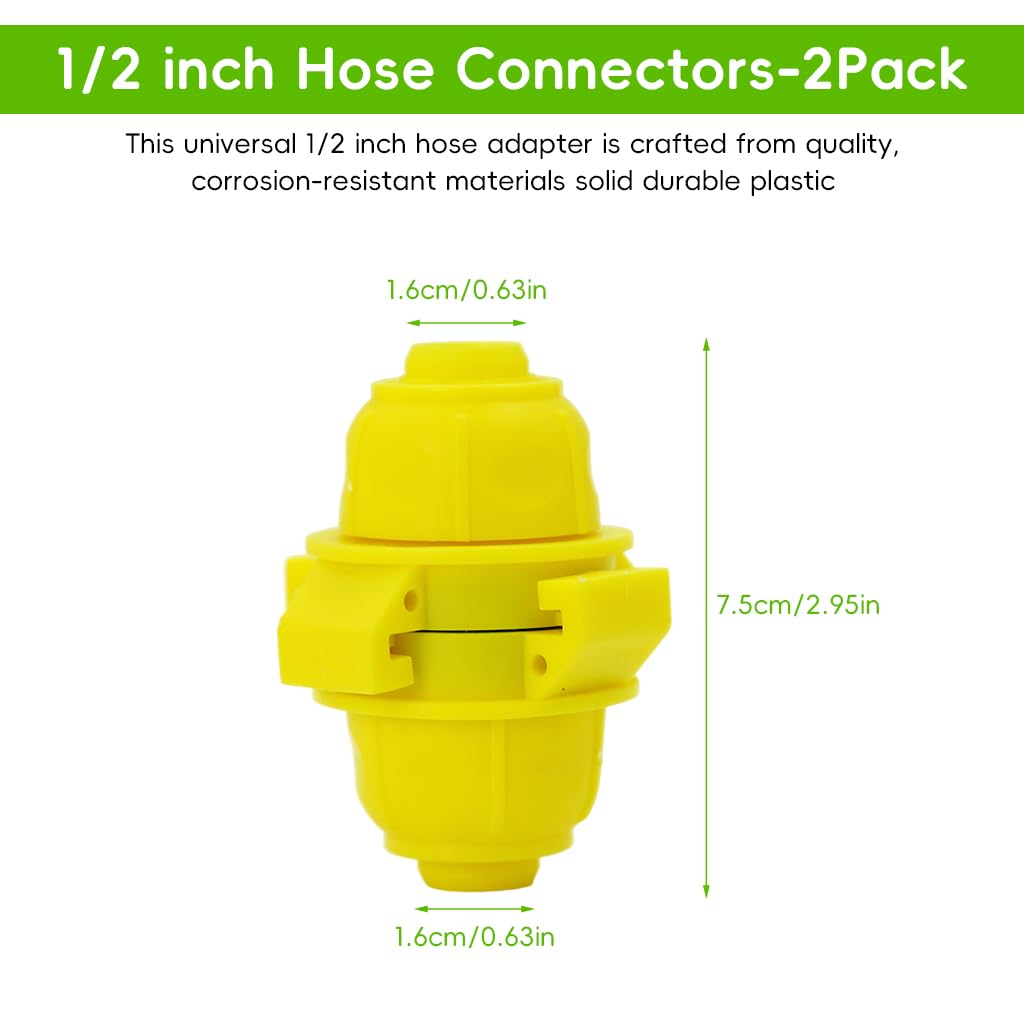 HASTHIP Hose Connectors for Garden Water Pipes featuring 1/2 inch size and leak proof design