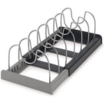 HASTHIP Pot Lid Holder for Kitchen Organization with 7 Slot Steel Wire Racks | Countertop Organizer