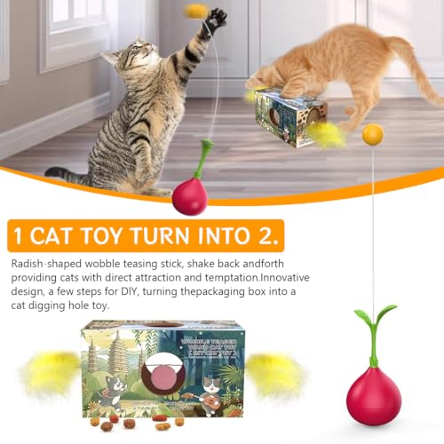 HASTHIP® Cat Toy, Fun Tumbler Feather Toy